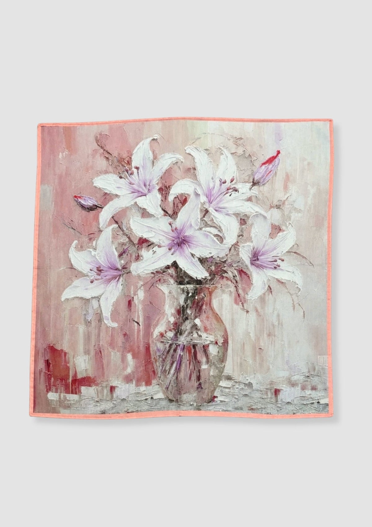 Painting mini silk scarf