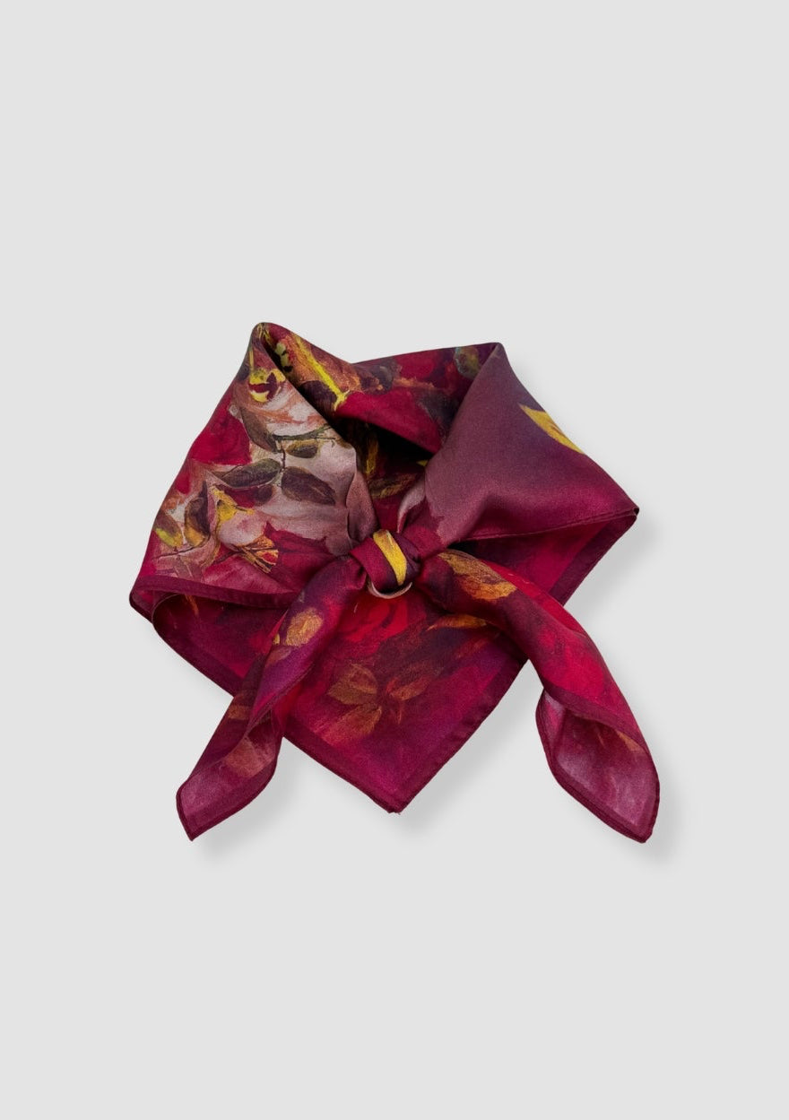 Roses mini silk scarf