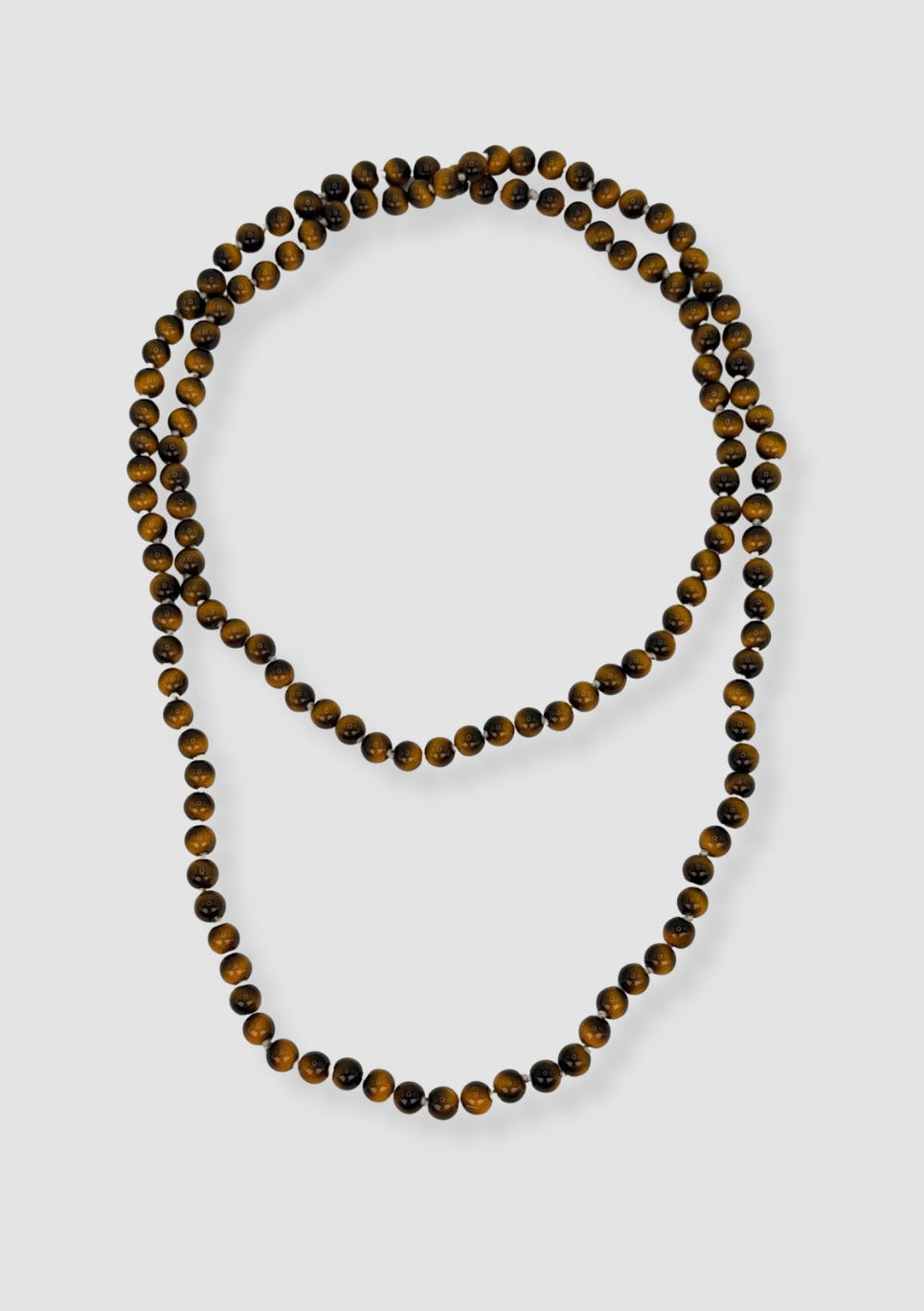 Long beaded necklace Brown