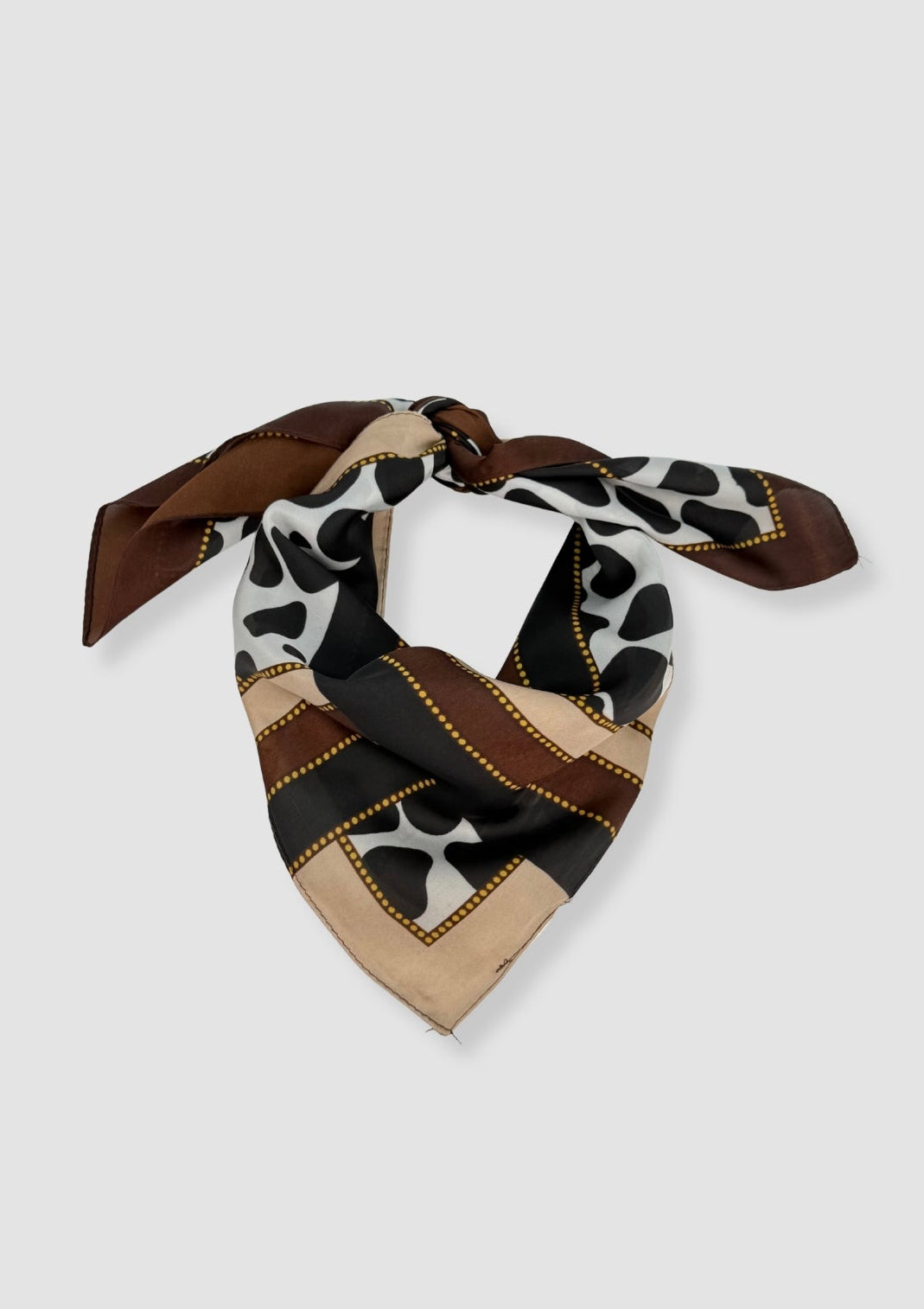 Animal print satin scarf