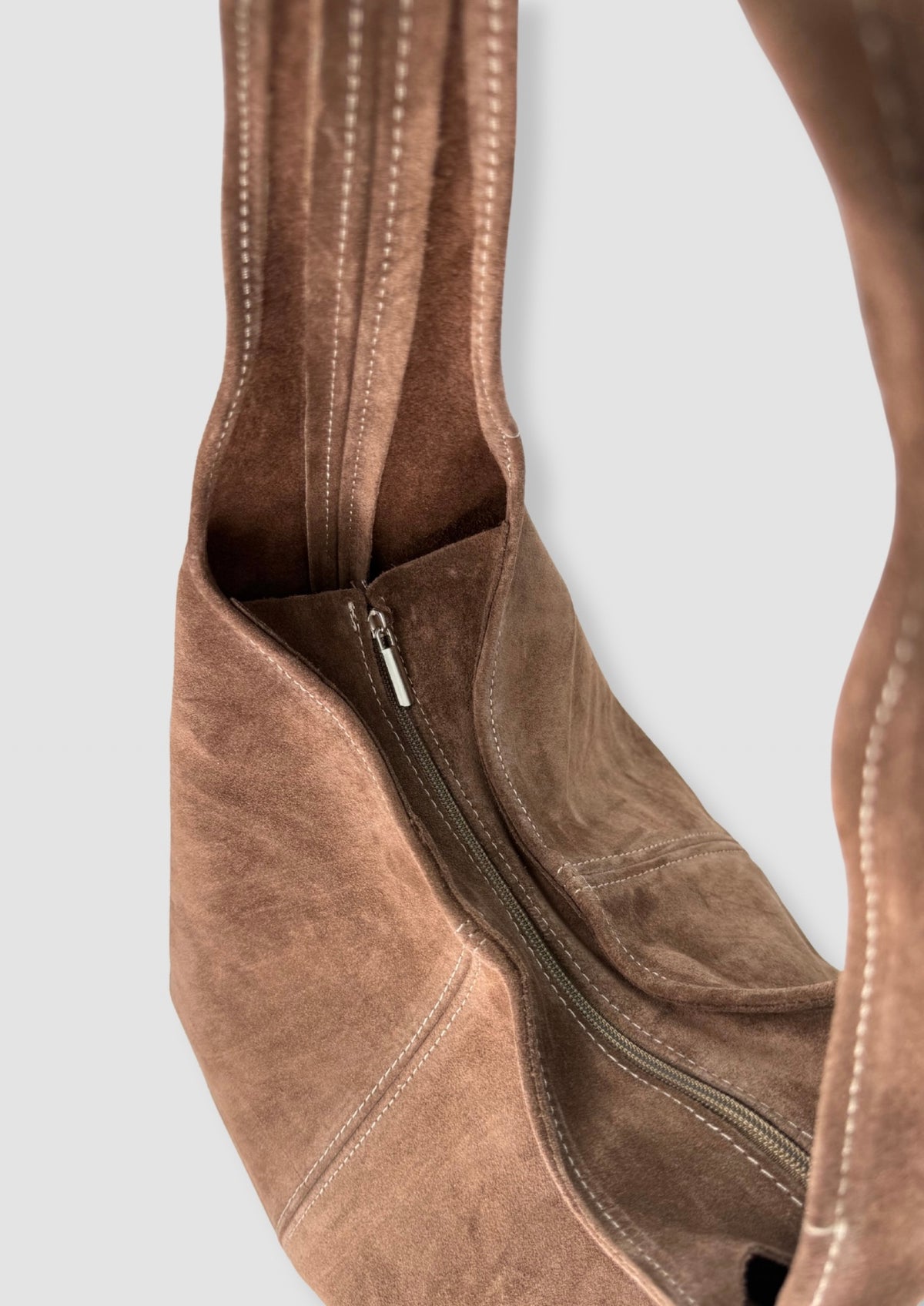 Elena suede totebag Taupe