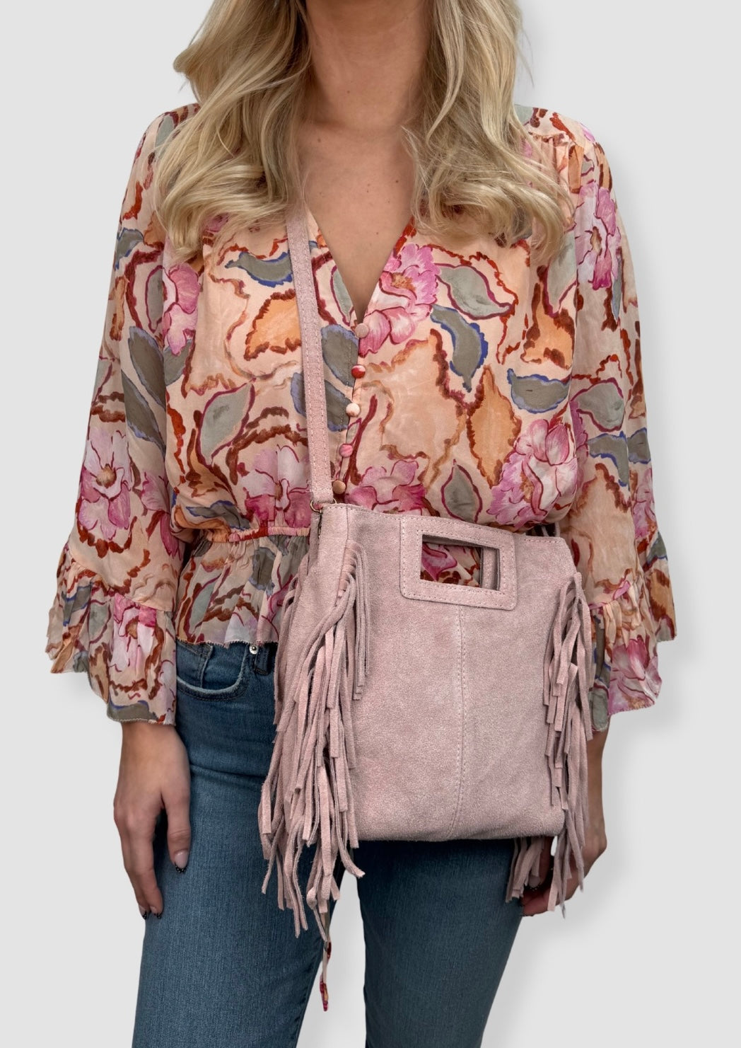Chiara suede bag Light pink
