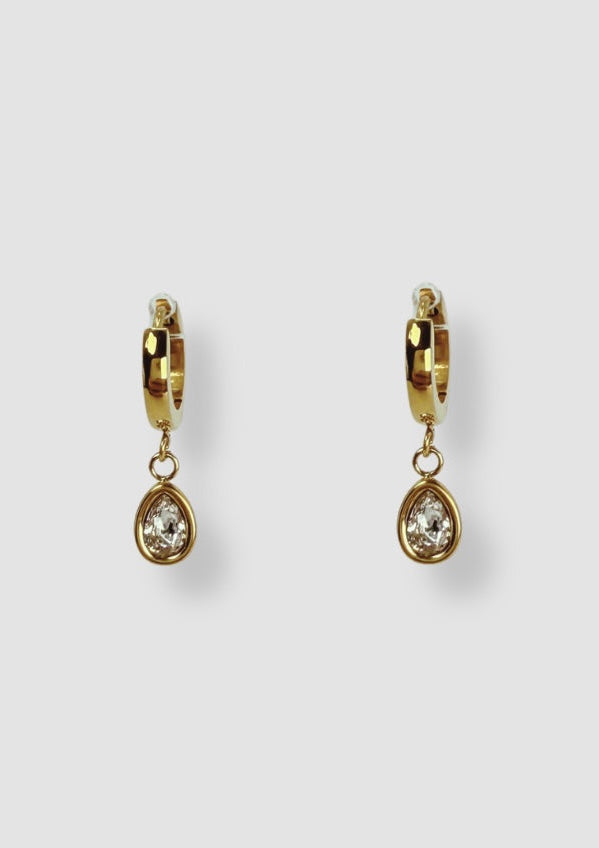 Crystal drop earrings Gold