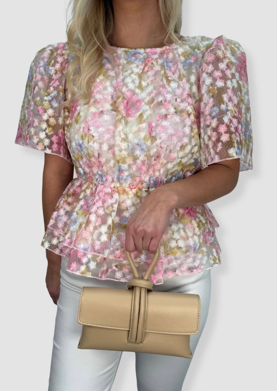 Fiona leather bag Beige