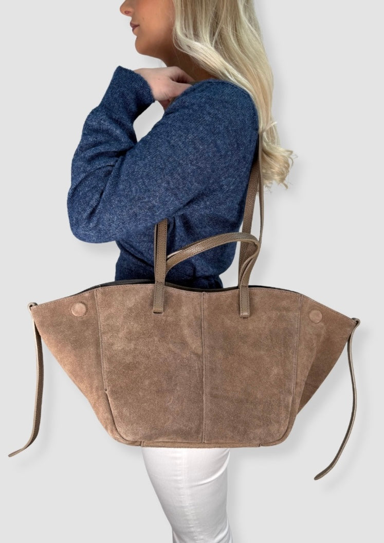 Rania suede totebag Taupe