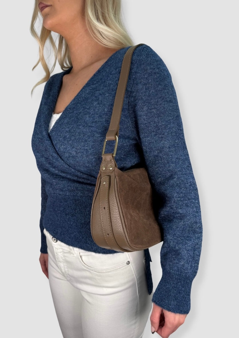 Mira suede bag Taupe