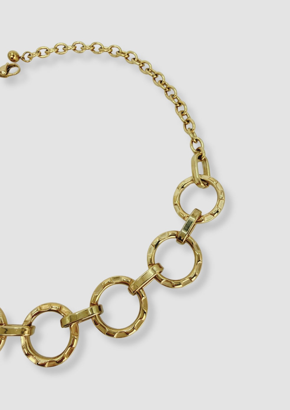 Chain rings necklace Gold