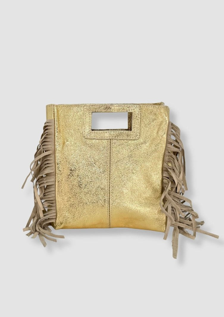 Chiara leather bag metallic Gold