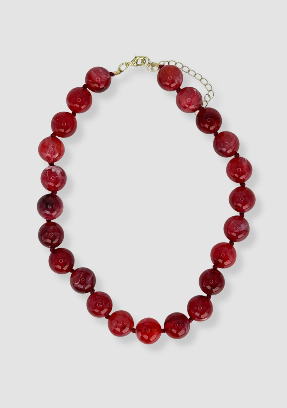 Marbles necklace Red
