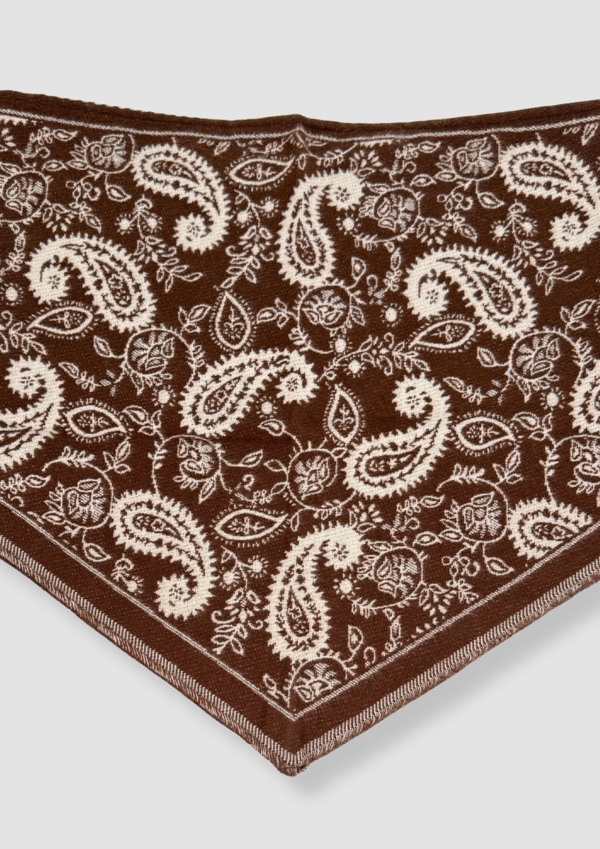 Paisley triangle scarf Brown