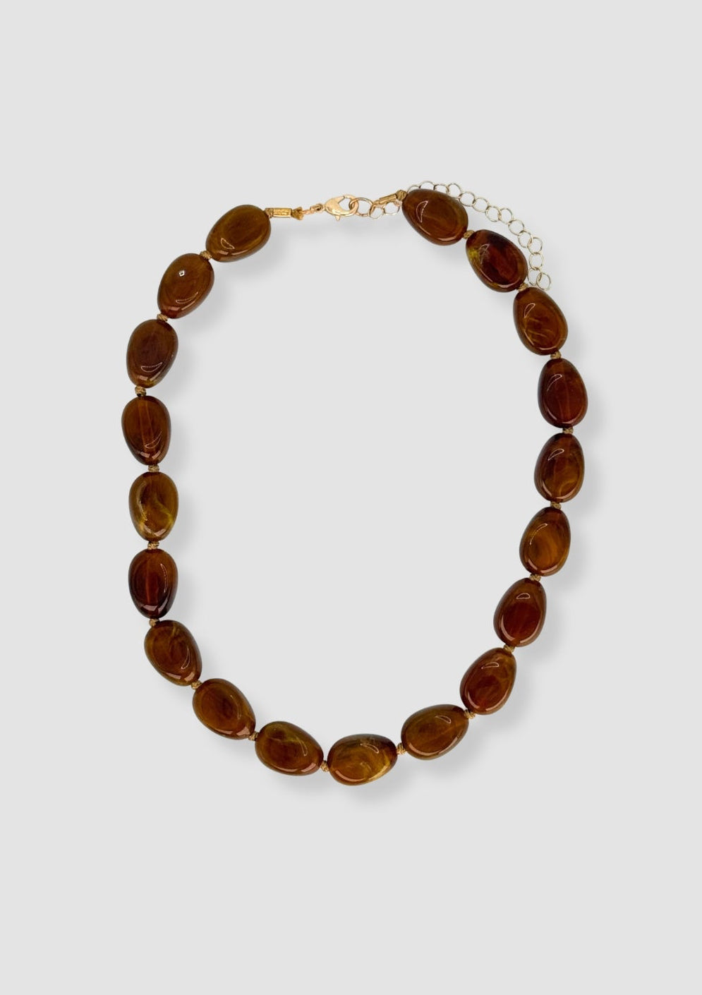 Bean necklace Brown