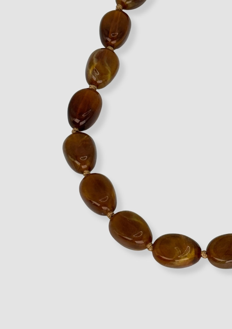 Bean necklace Brown