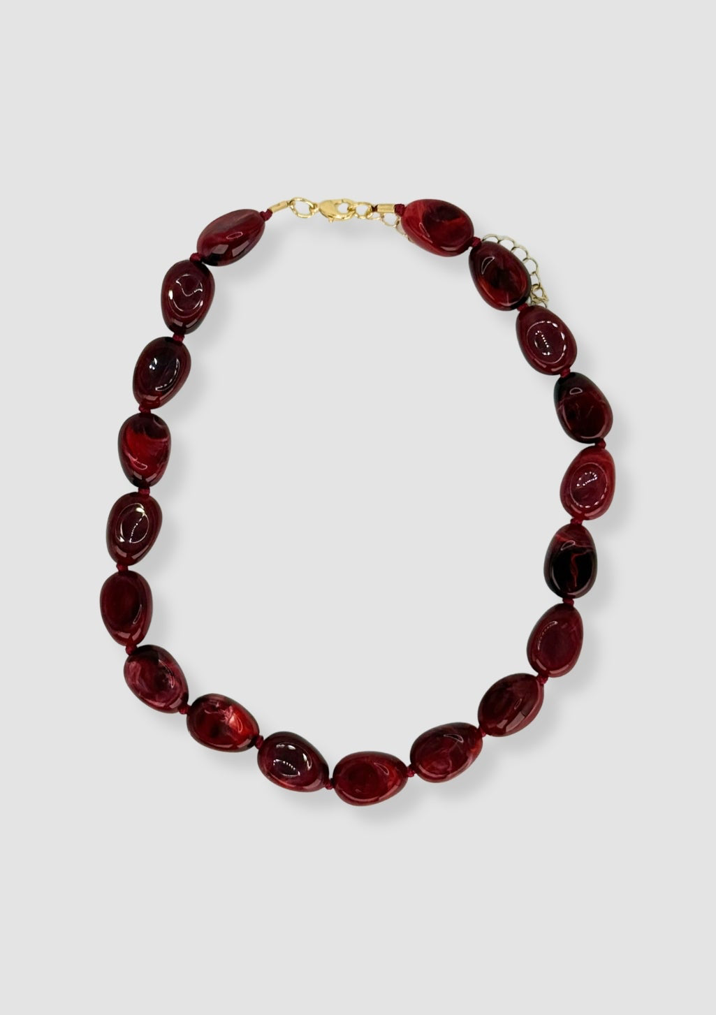 Bean necklace Burgundy