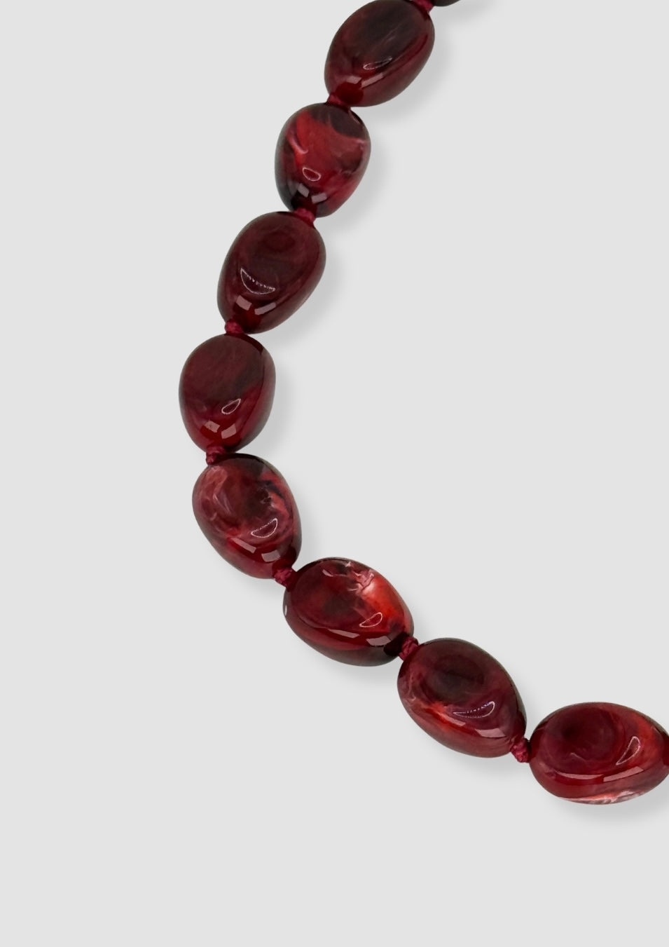 Bean necklace Burgundy