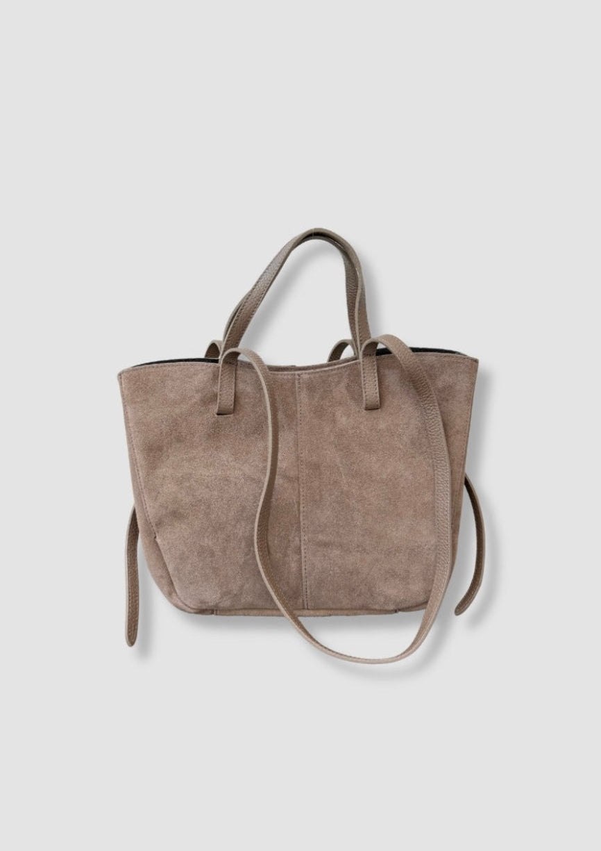 Rania suede totebag Taupe