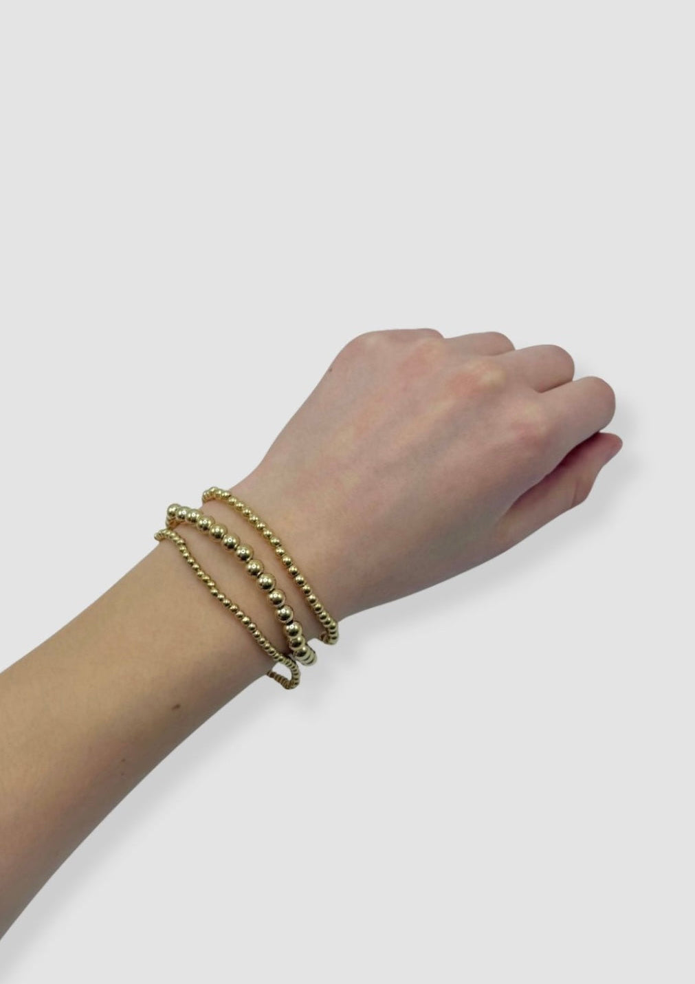 Tripple beaded bracelets Gold