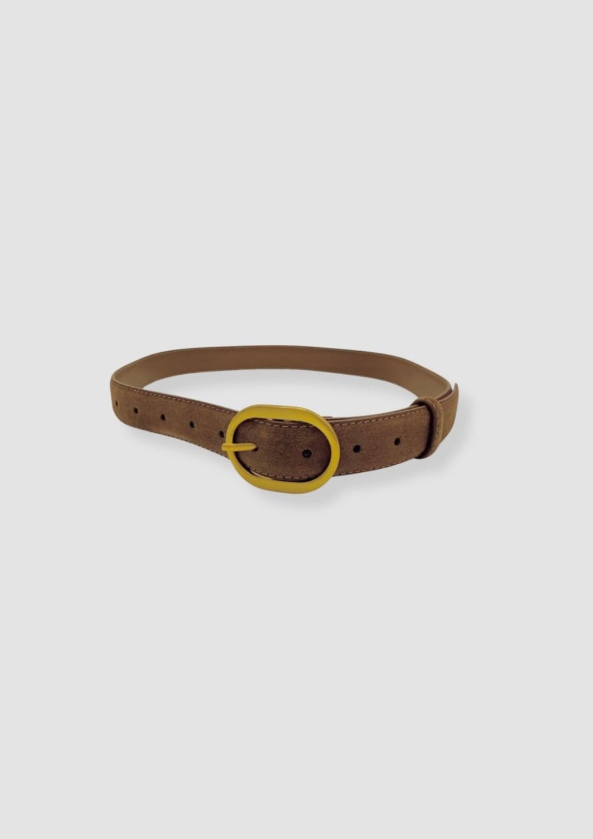 Suede classic belt Cognac