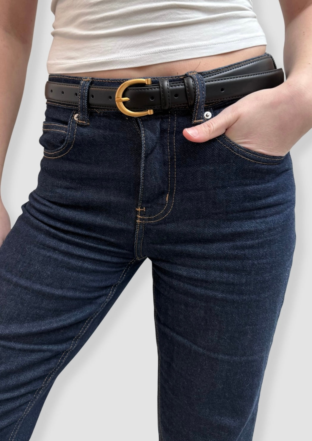 Leather classic belt Black