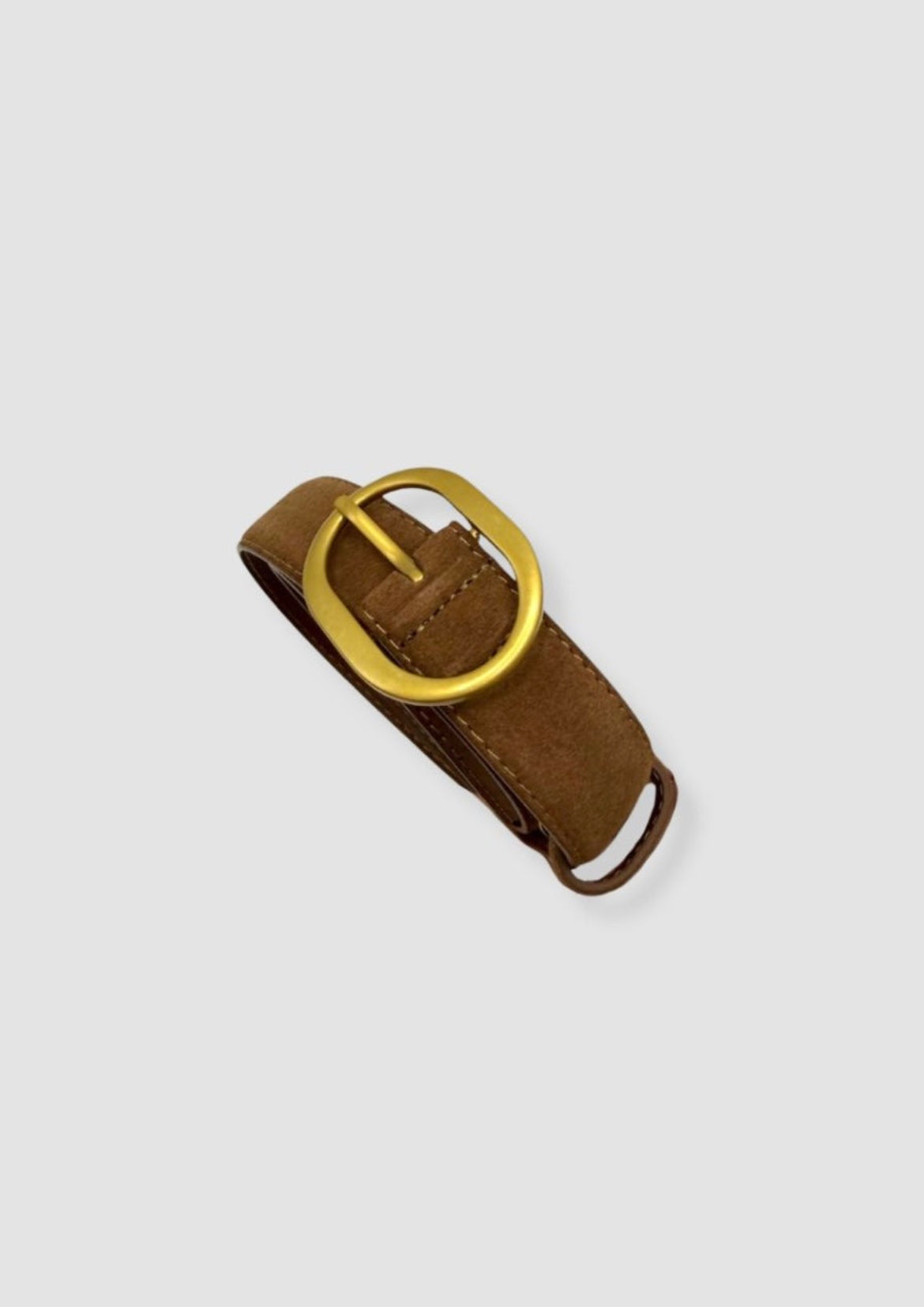 Suede classic belt Cognac