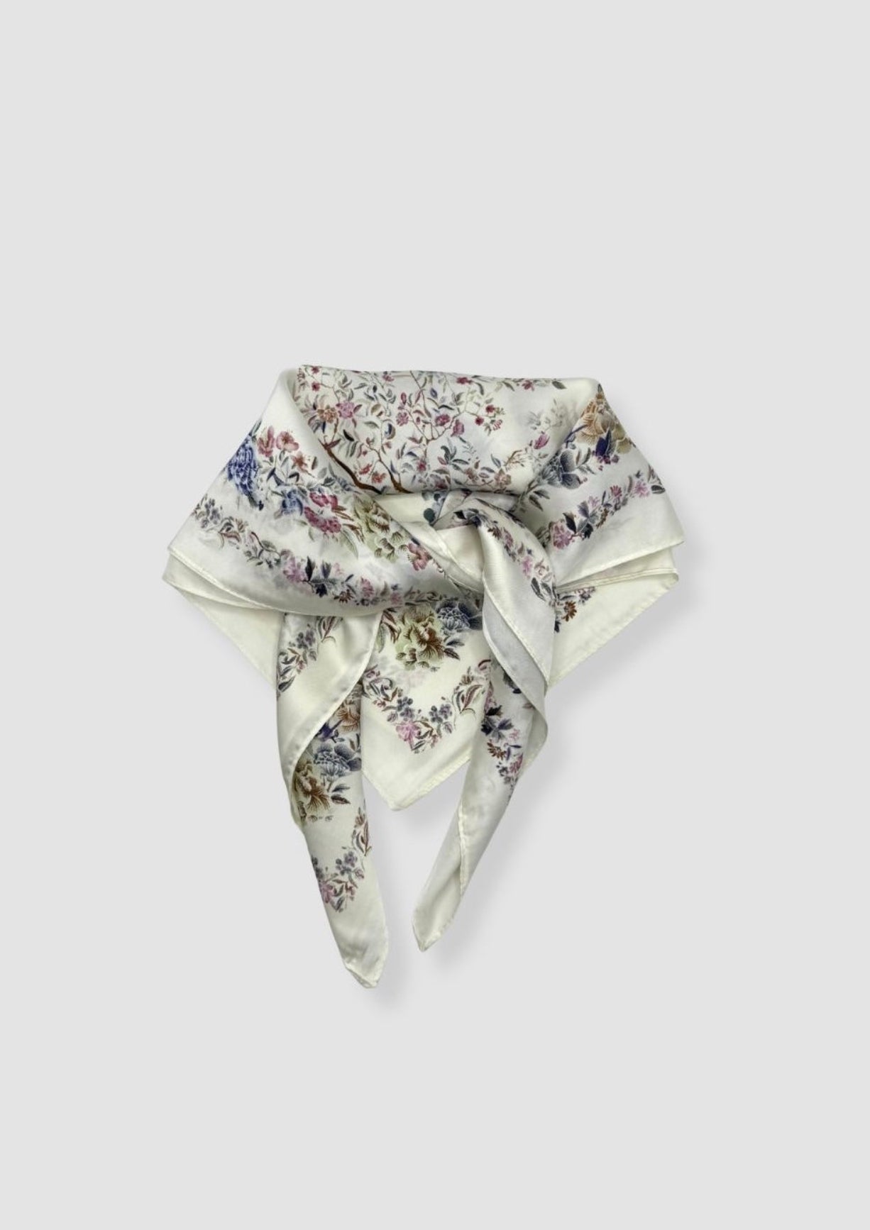 Spring forest satin scarf