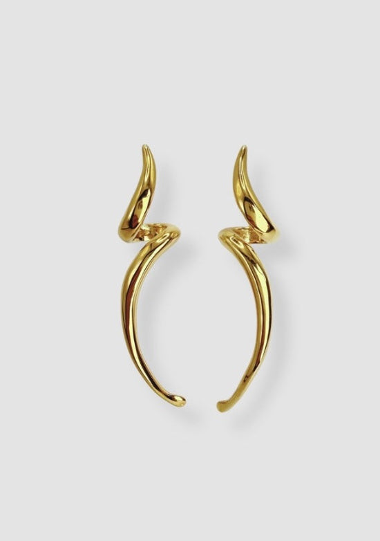 Swirl earrings Gold