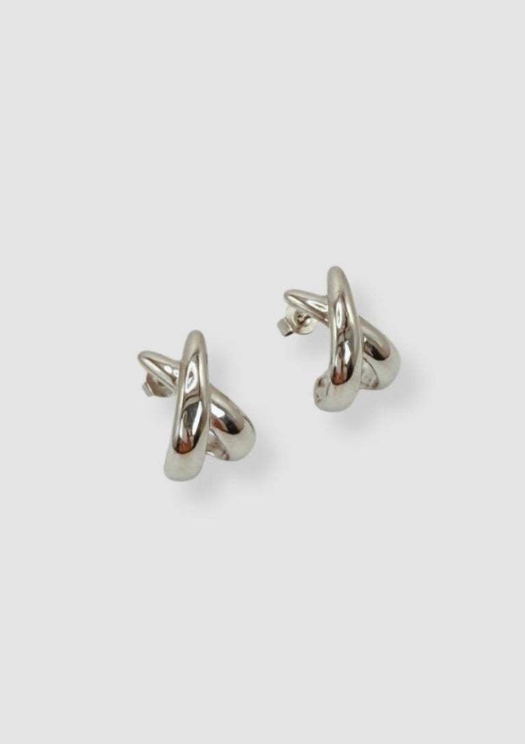 Cross earrings Silver