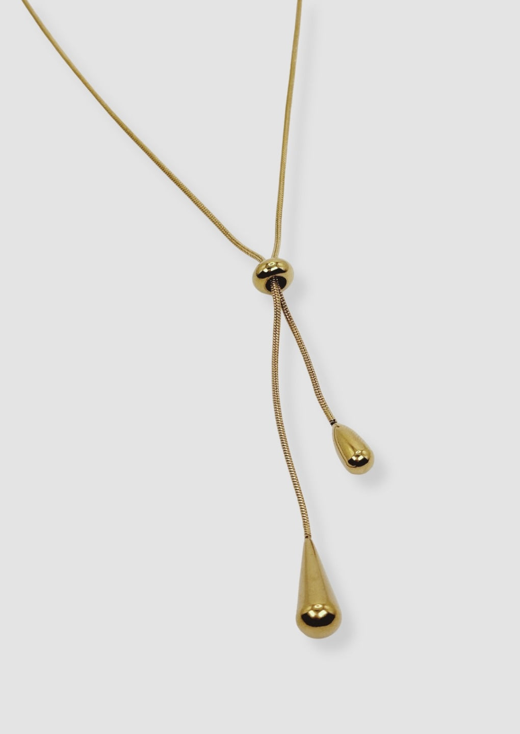 Raindrops adjustable necklace Gold