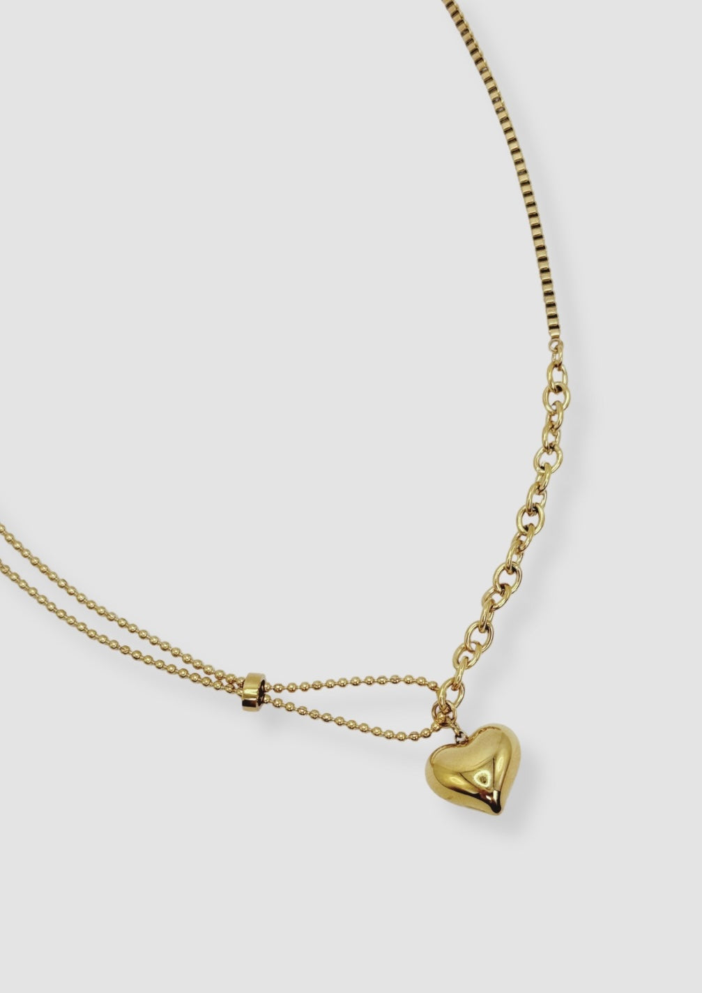 Heart necklace Gold