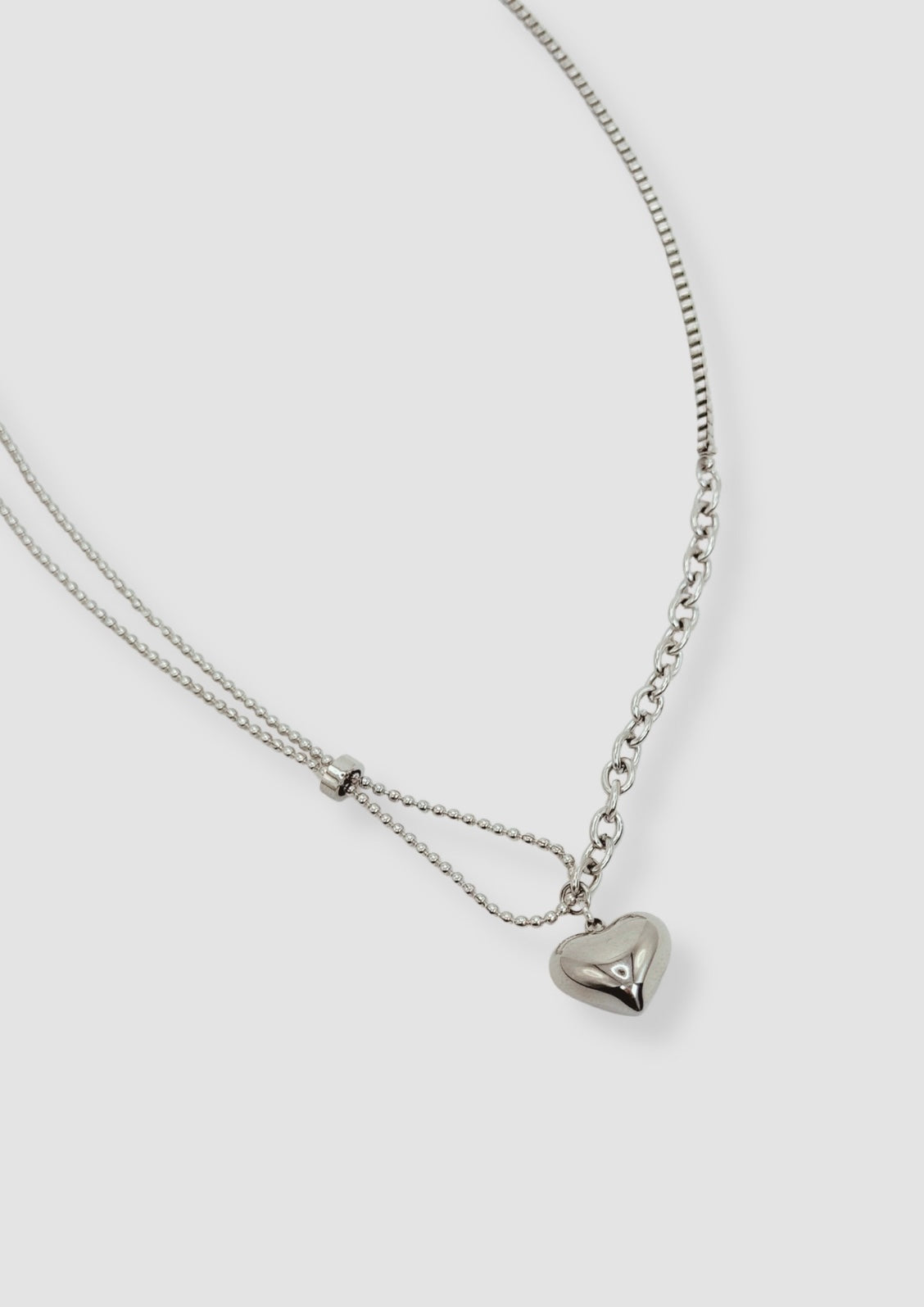 Heart necklace Silver