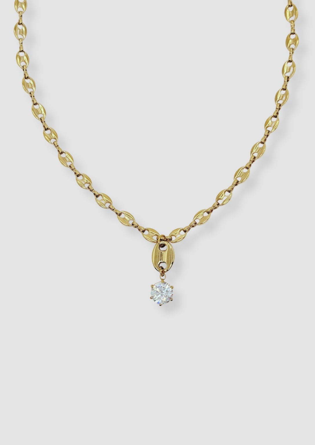 Stone necklace Gold