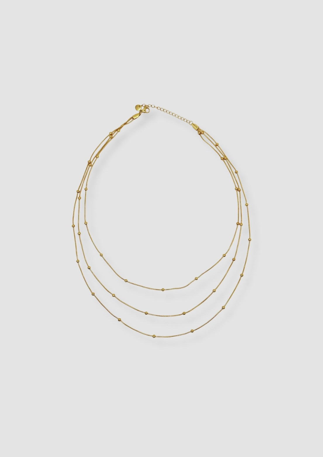 Tripple gold chain necklace Gold