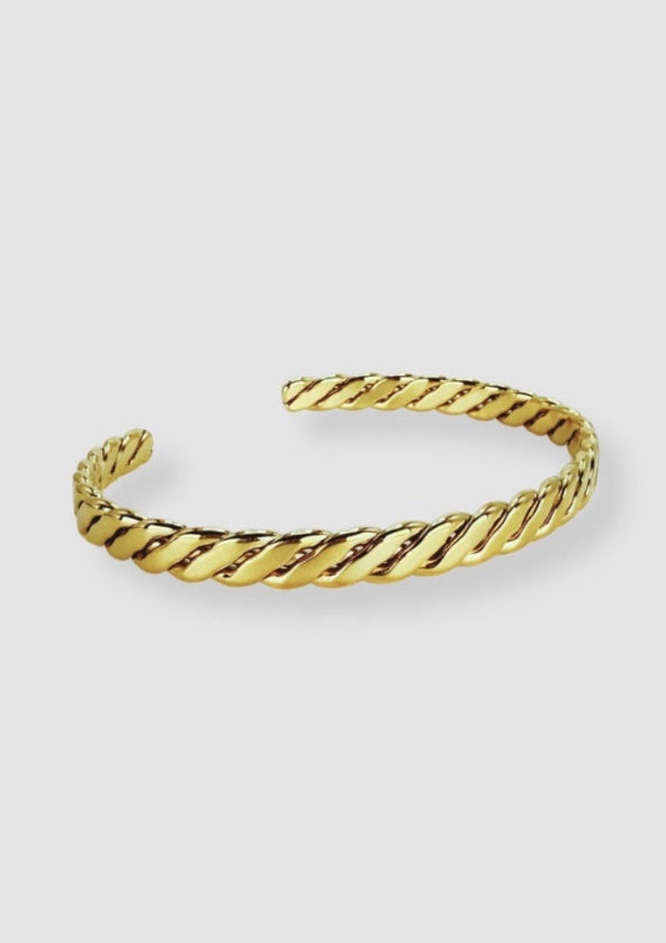 Braided cuff bracelet Gold