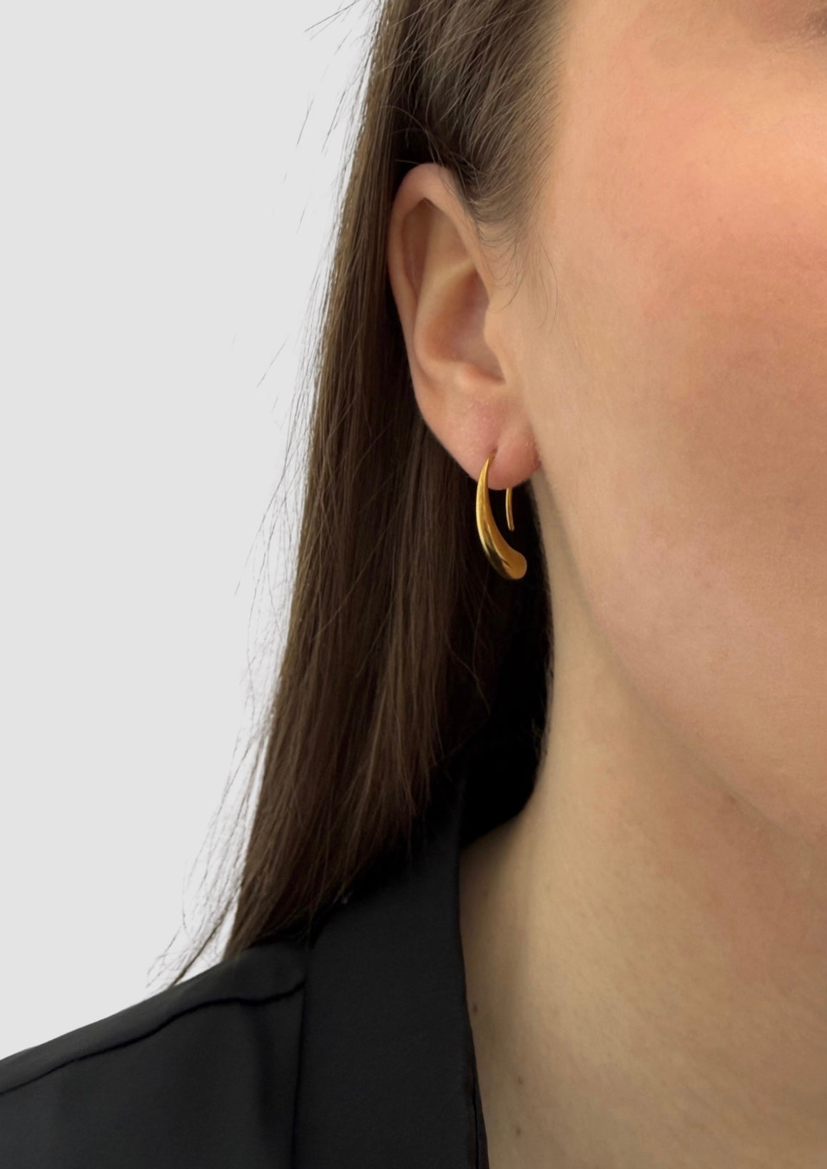 Raindrop ring earrings Gold