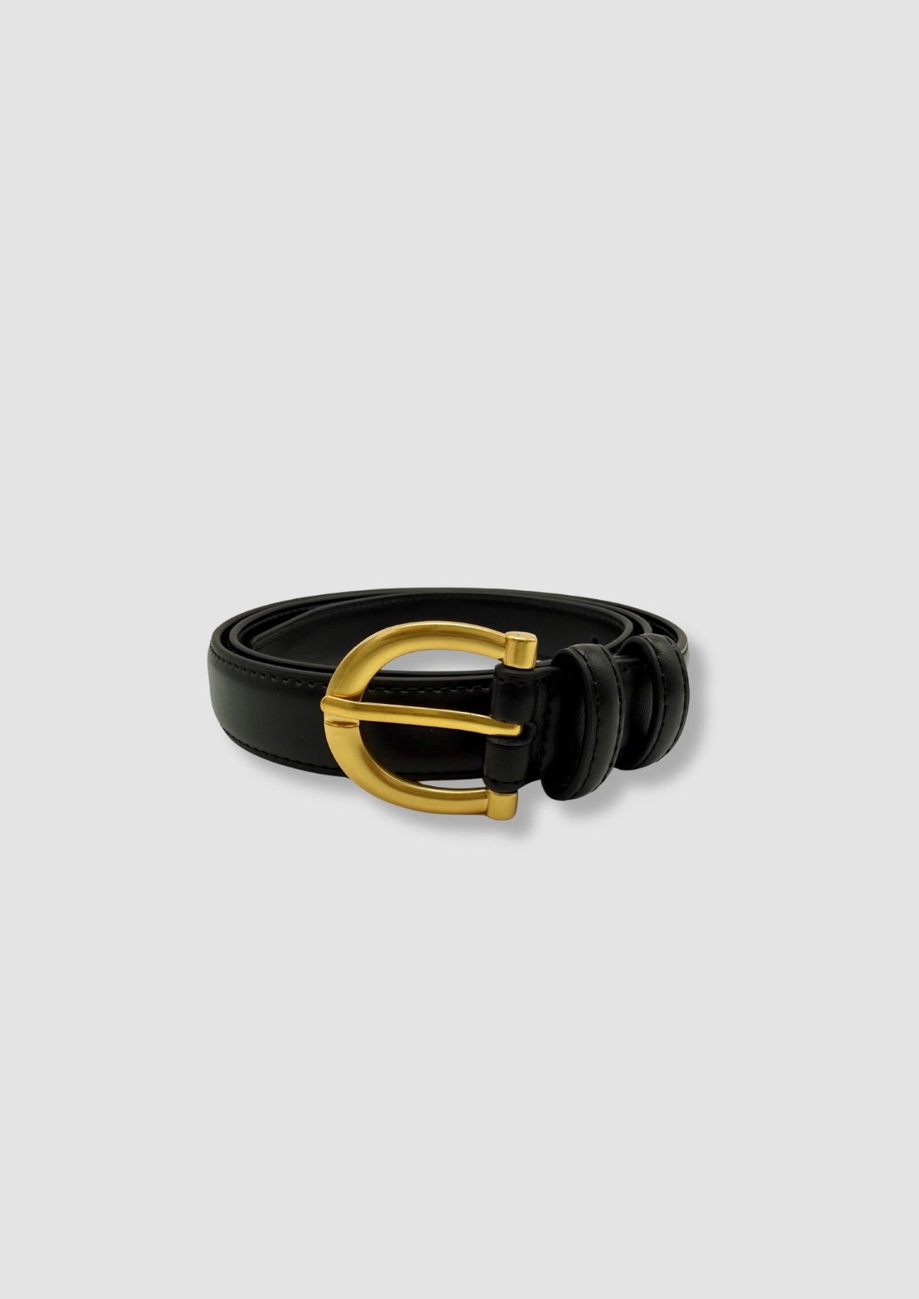 Leather classic belt Black