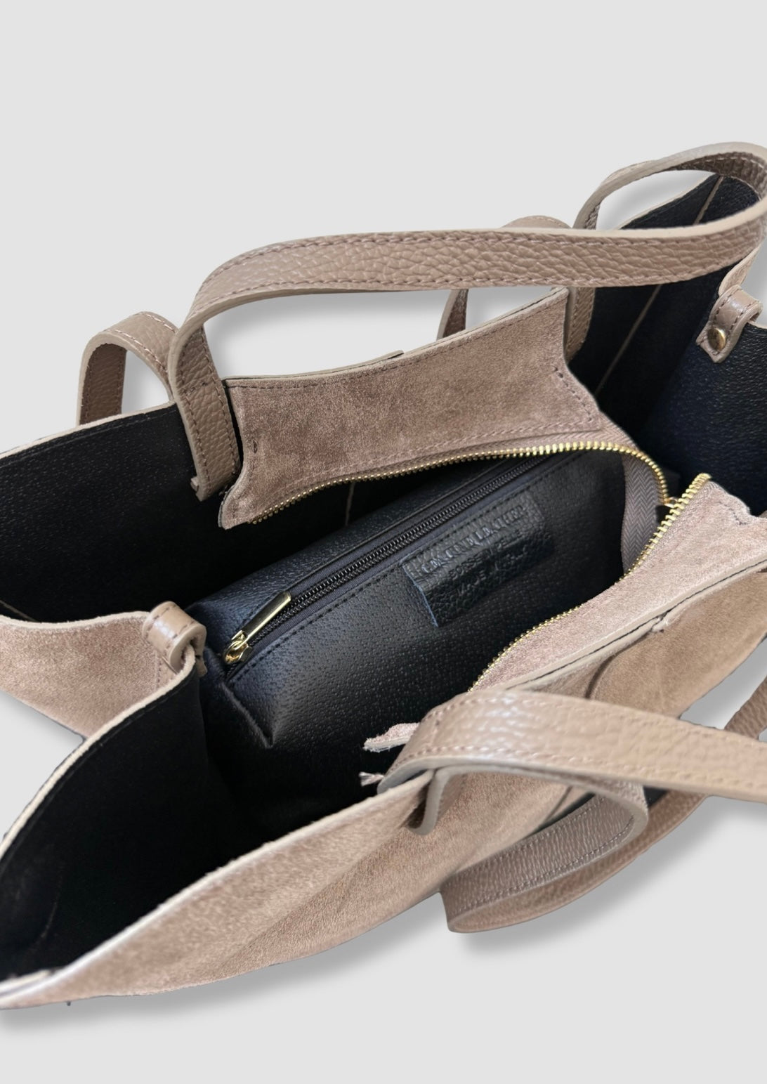 Rania suede totebag Taupe