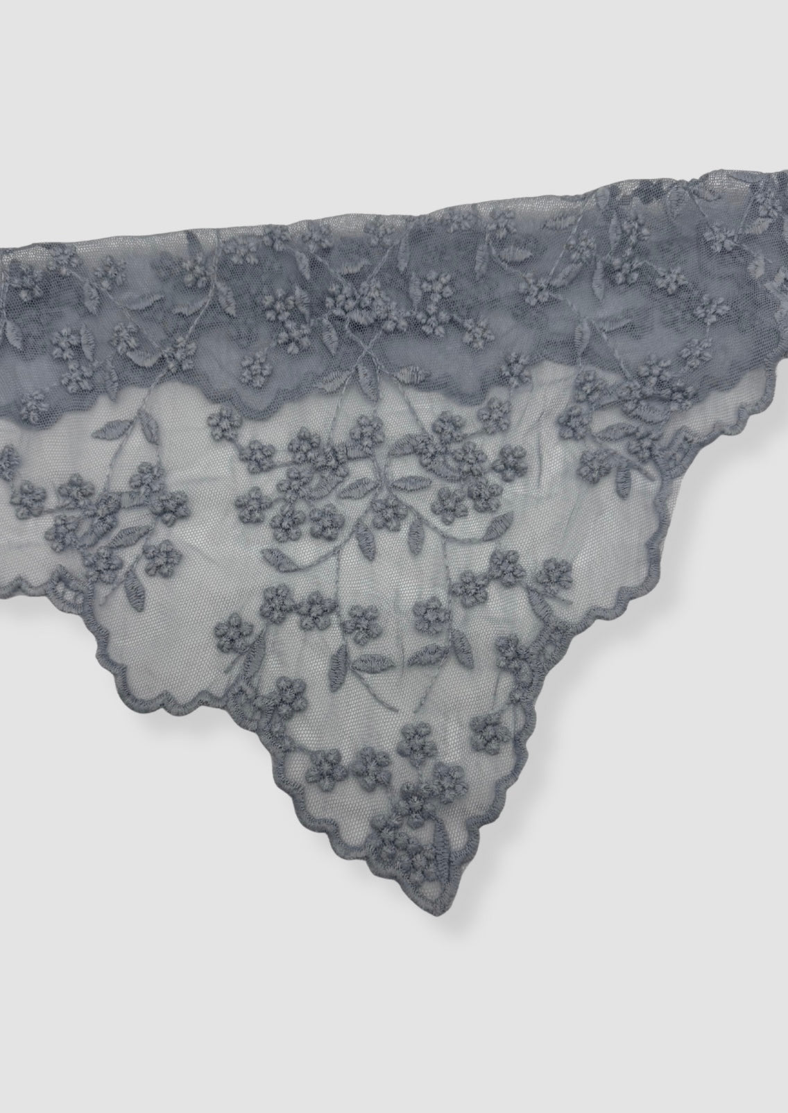 Lace flower scarf Blue