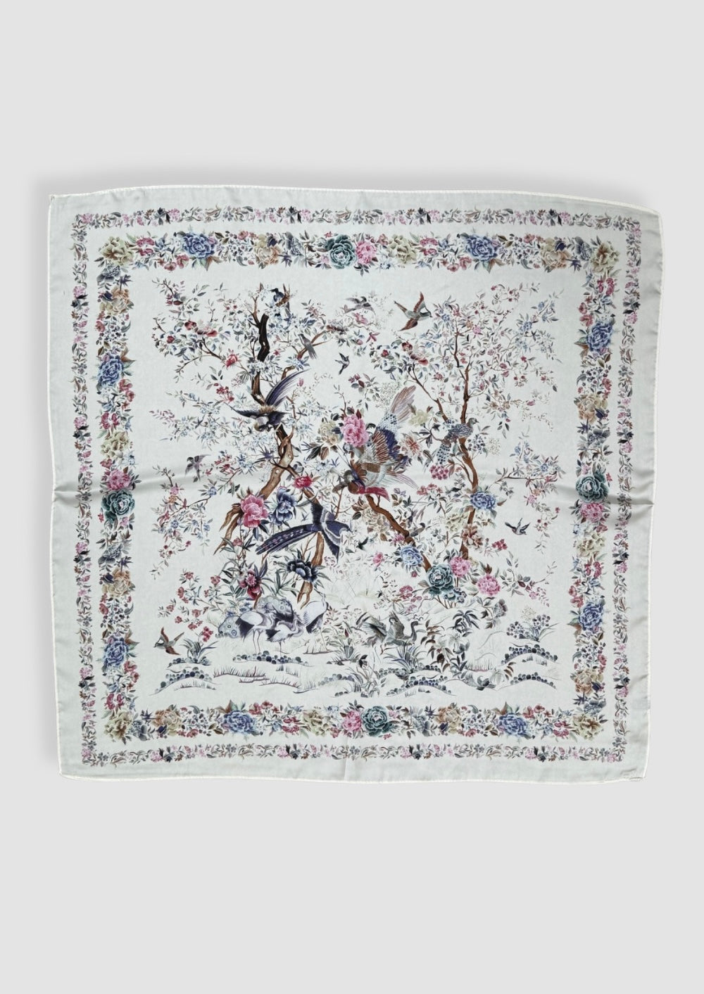Spring forest satin scarf