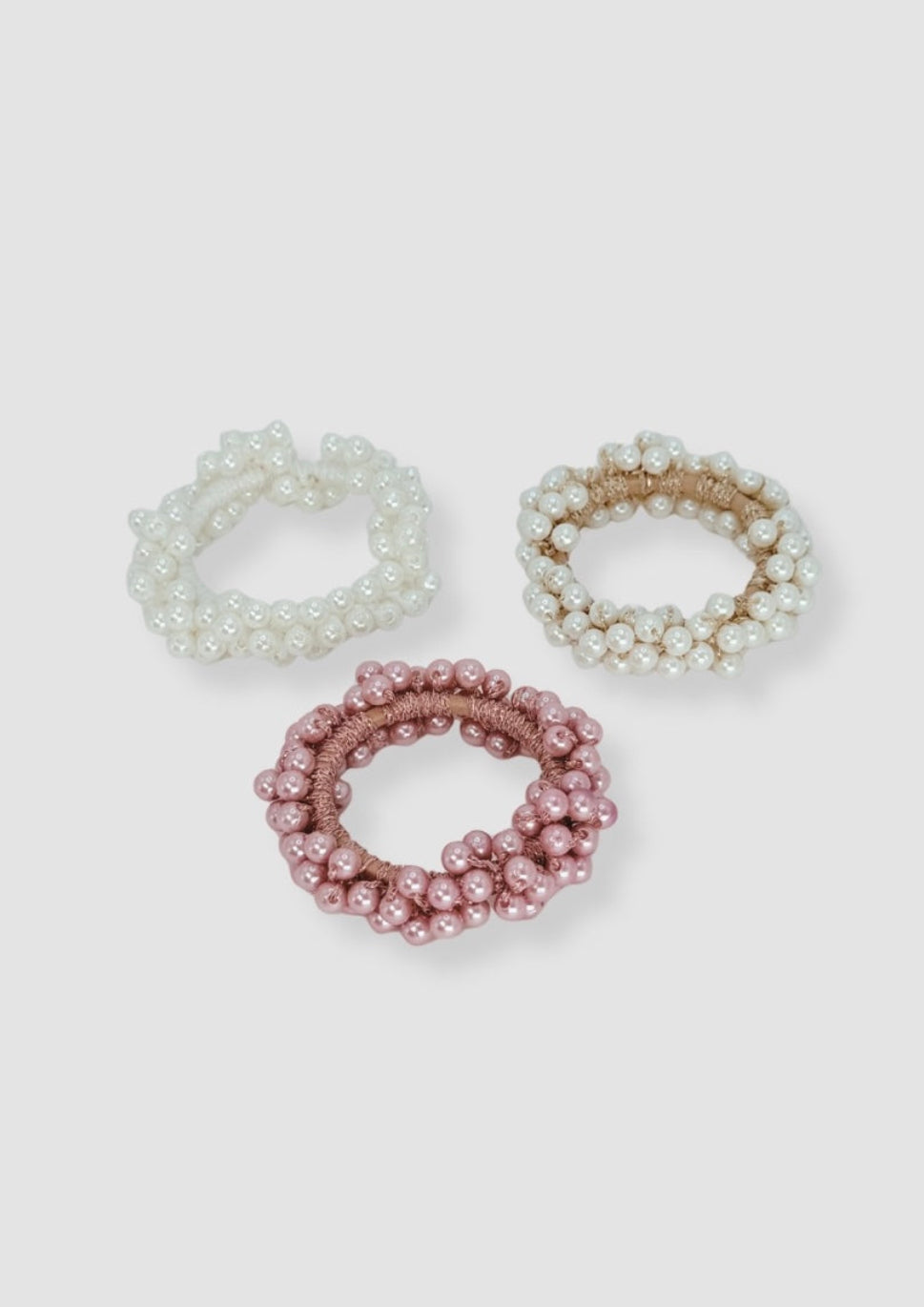 Pearl scrunchies 3-p