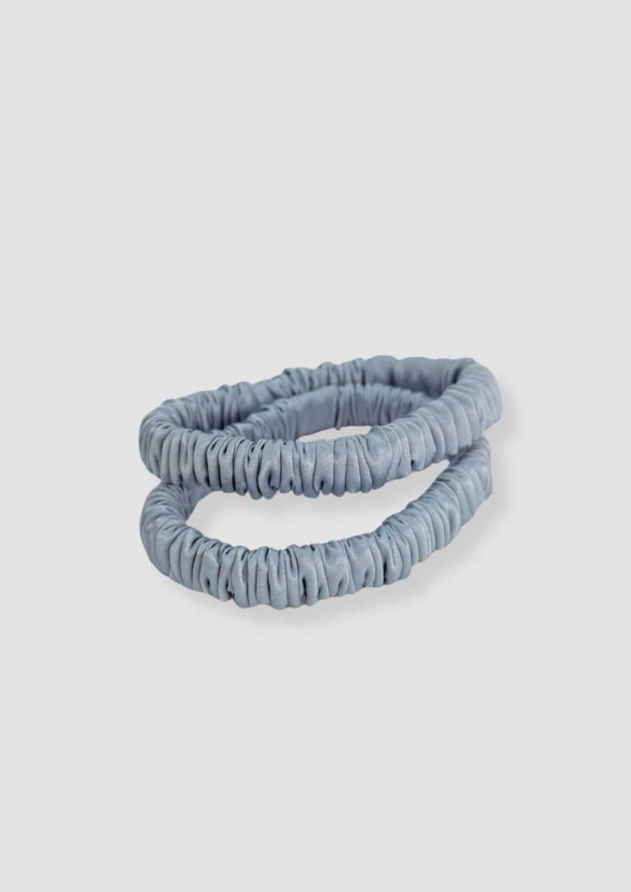 Silk scrunchie 2-p Blue