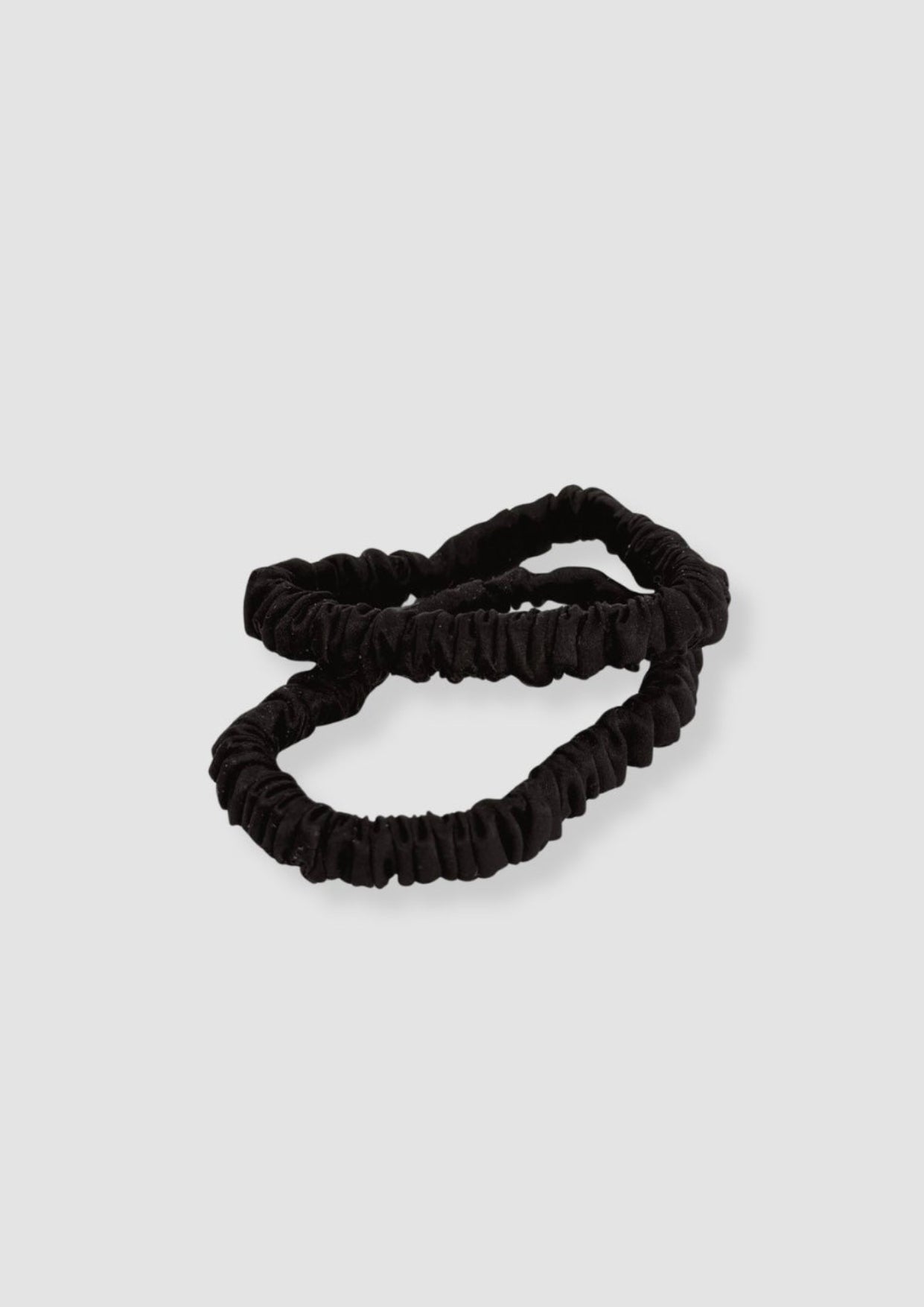 Silk scrunchie 2-p Black