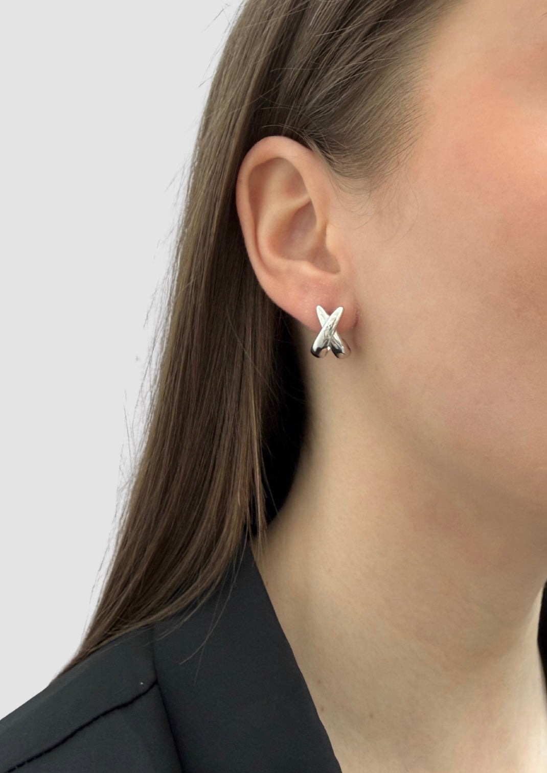 Cross earrings Silver