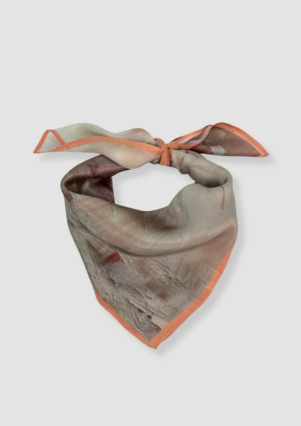 Painting mini silk scarf
