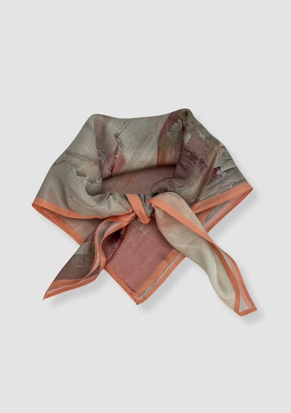Painting mini silk scarf