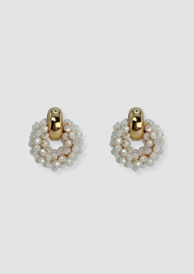 Beaded ring White