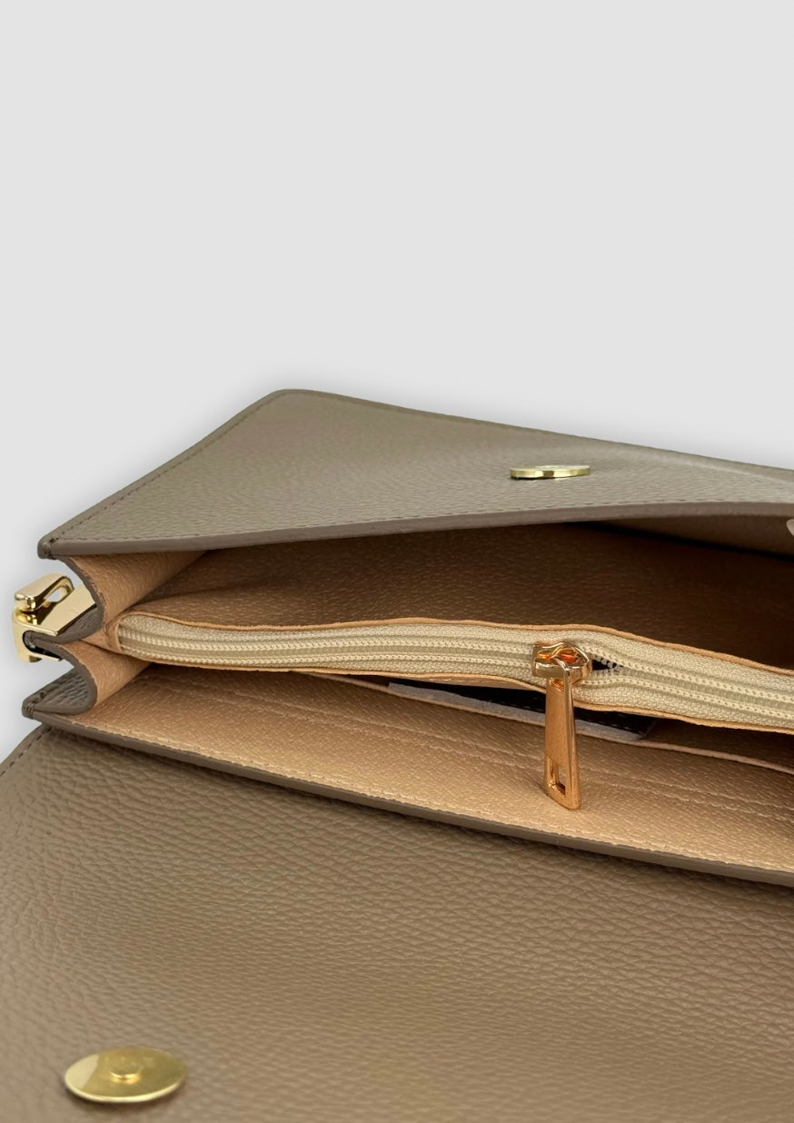 Alba leatherbag Taupe