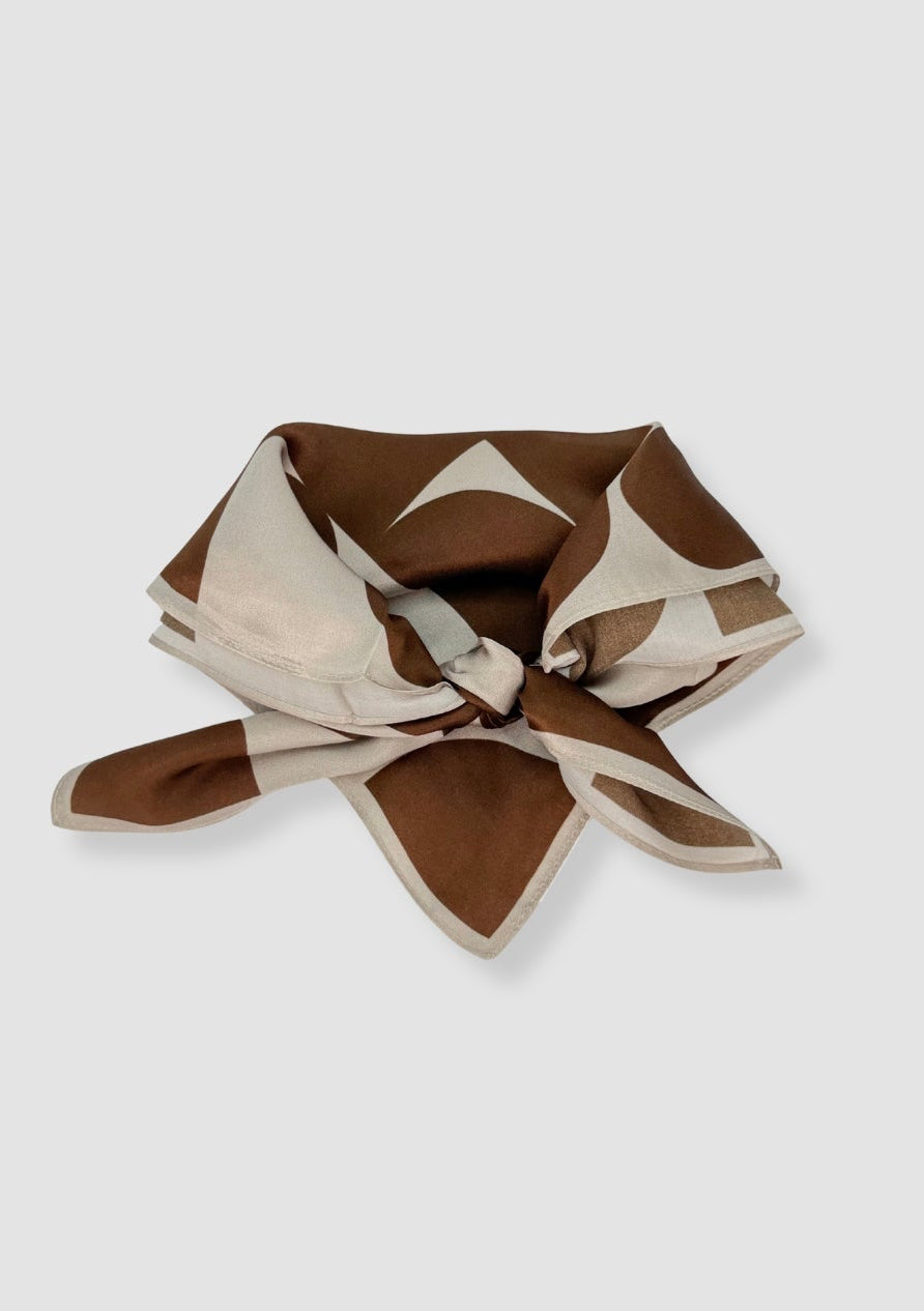 Graphic elegans mini silk scarf