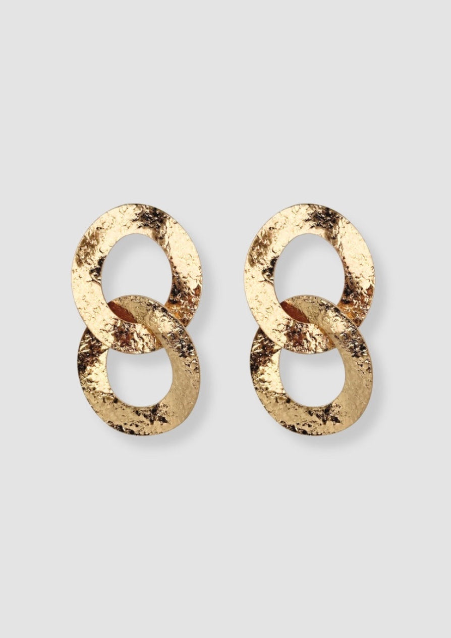 Double hoop earrings Gold