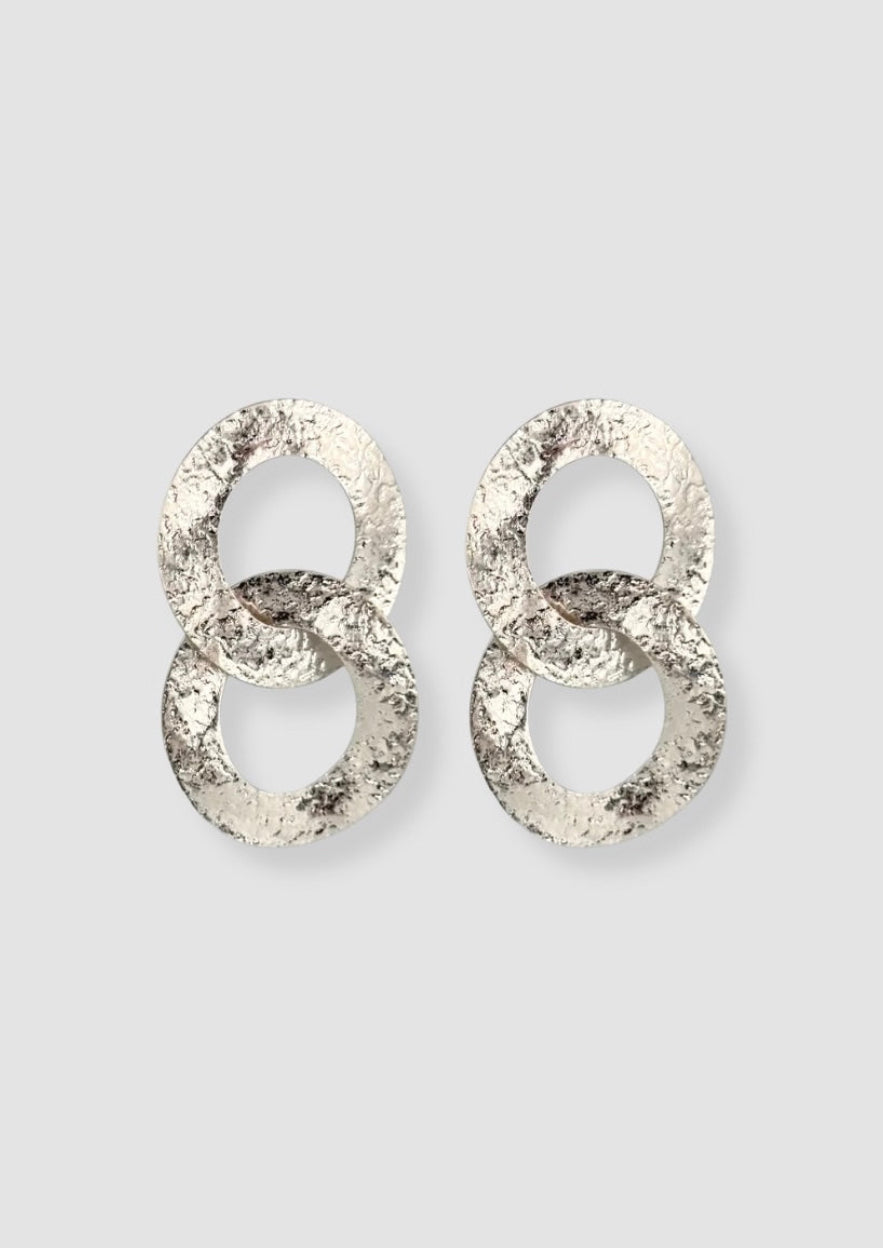 Double hoop earrings Silver