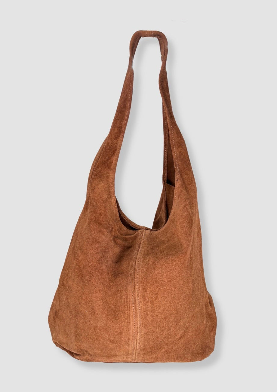 Elena suede totebag Brown