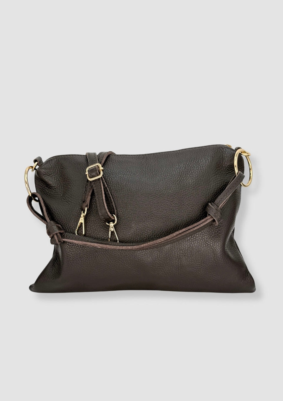 Adele leather bag Dark brown